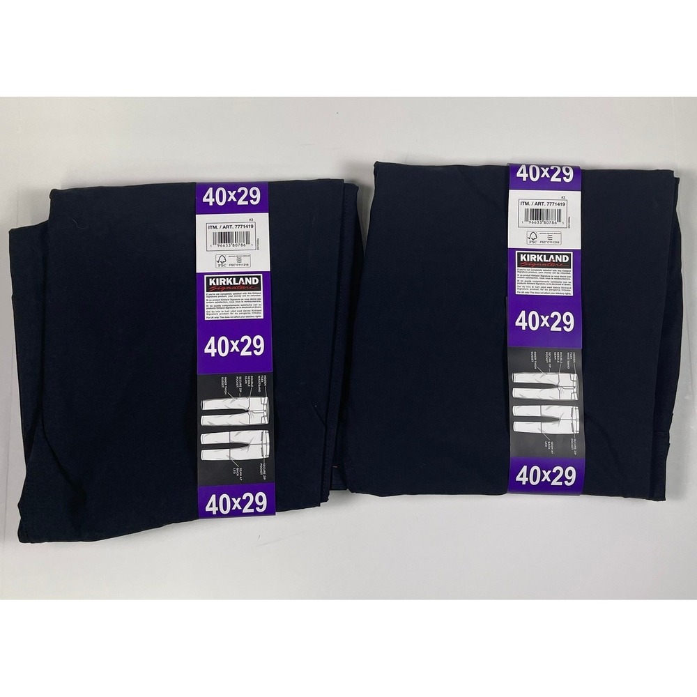 Kirkland Signature Mens Stretch Tech Pant 2-Pack Black 40x29 7771419 UPF 50+